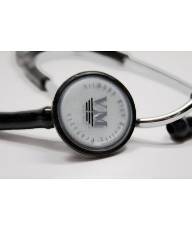 New Professional One Sided Cardiology Stethoscope Black Vilmark A