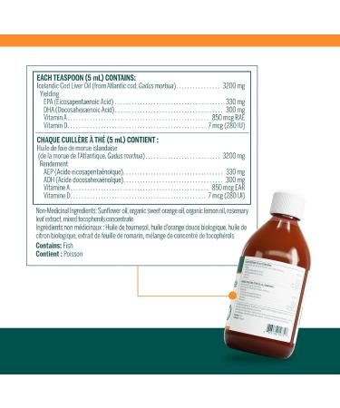 Genestra Brands - Cod Liver Oil Forte - Vitamin + Essential Fatty Acid Supplement - 500 ml Liquid - Buy Online on SooperMarket.com