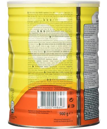 Nestle Nido Full Milk Powder - Instant Cream for Coffee & Tea Beverages with Added Vitamins & Minerals & No Added Preservatives or Colours - 900g Tin - Buy Online on SooperMarket.com