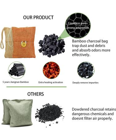 Activated Bamboo Charcoal Bags Odor Absorber - 14 Pack for Home, Car, Closet & Pet - Buy Online on SooperMarket.com
