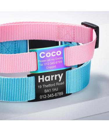 Yhananti Personalized Dog Tag - Engravable Stainless Steel Pet ID for Dogs & Cats - Custom Name Phone & Address (L Silver) for 19mm Collars - Buy Online on SooperMarket.com