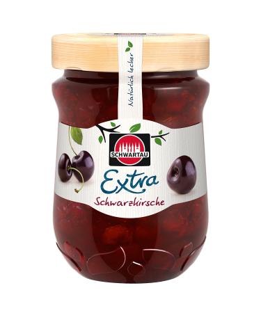 Schwartau Extra Black Cherry jam pack of 8 (8 x 340 g)