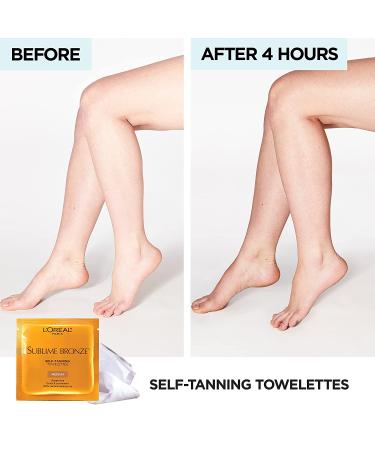 L'Oreal Paris Sublime Bronze Sunless Tanning Towelettes - Fast-Drying, Streak-Free Self-Tanner - 12 Towelettes Total - All Skin Types - Buy Online on SooperMarket.com