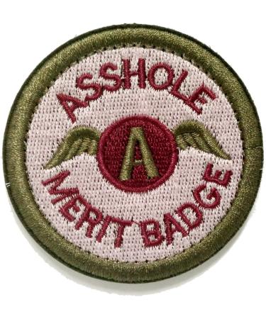 WZT Asshole Merit Badge Morale - Tactical Patch (Green)