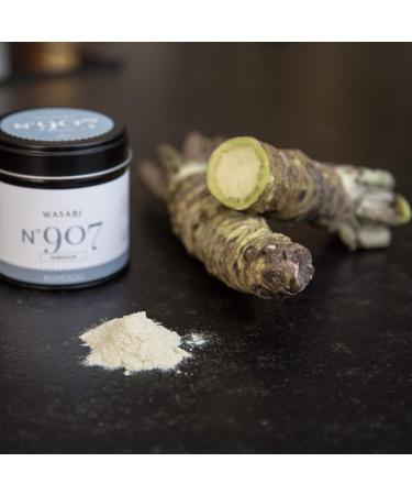 Rimoco N 907 Wasabi Powder - Authentic 100% Wasabia Japonica | Finely Ground Wasabi for Paste | Elegant 40g Spice Jar with Aromadeckel - Buy Online on SooperMarket.com