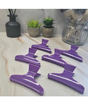 Head Jog 12 Pack Butterfly Hair Clips Accessories for Sectioning and Styling. Hair Clamps for Women and Men (Purple) - Buy Online on SooperMarket.com