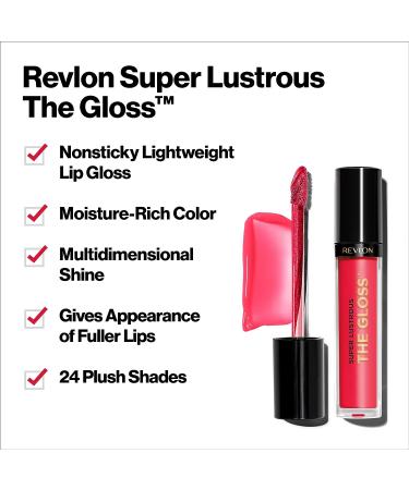 Revlon Super Lustrous The Gloss Lip Gloss - 207 Pink Sky, Non-Sticky High Shine Finish - 0.13 Fl Oz - Buy Online on SooperMarket.com