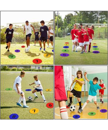 9 Numbered Spot Markers - Non-slip Poly Spots for Sports & Activities - Buy Online on SooperMarket.com