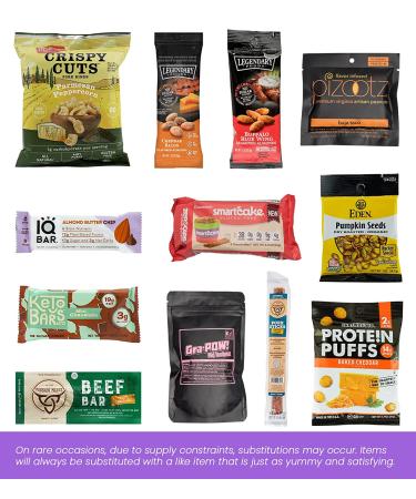 Keto Snack Box - Low Carb Sampler & Treats | 5G Sugar or Less - Best Keto Care Package - Buy Online on SooperMarket.com