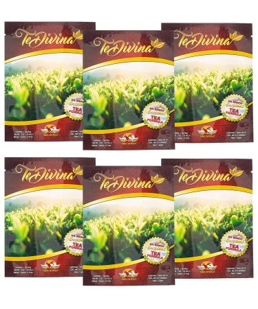 TeDivina Detox Tea All Organic Healthy Cleansing Formula Caffeine Free All Natural Colon Cleanse Digestive Tea and Body Detox 12 Blended Herbs - Original Flavor By Vida Divina | 0.3oz (Pack of 6) 0.3 Ounce (Pack of 6)