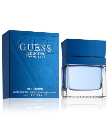 GUESS Guess Fragrance Seductive Homme Blue Eau De Toilette Spray for Men, 3.4 fluid_ounces Eau De Toilette 3.4 Fl Oz (Pack of 1)