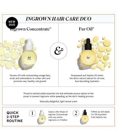 Fur Ingrown Hair Care Duo - Preventative Treatment with Fur Oil & Ingrown Concentrate - 0.5 FL OZ Each - Buy Online on SooperMarket.com