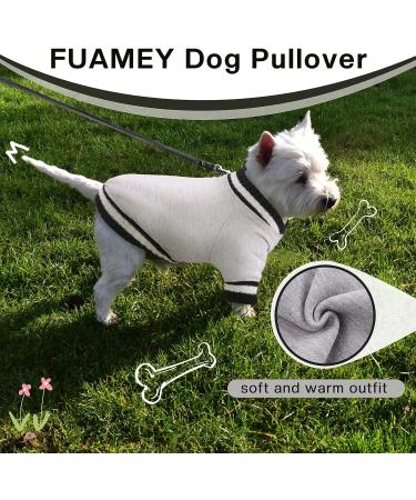 FUAMEY Dog Pullover Sweater - Winter Coat for Small, Medium, Large Dogs - Warm Jacket for Cold Weather - Easy On, Grey, Chest 19.6in - Buy Online on SooperMarket.com