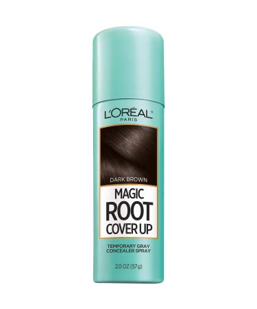 L'Oreal Paris Root Cover Up Temporary Gray Concealer Spray, Dark Brown 2 oz (Pack of 3) 2 Fl Oz (Pack of 3) Gray,Brown