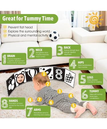 YOGINGO Black and White High Contrast Sensory Toys for Babies | Engaging Baby Mirror | International Shipping - Buy Online on SooperMarket.com