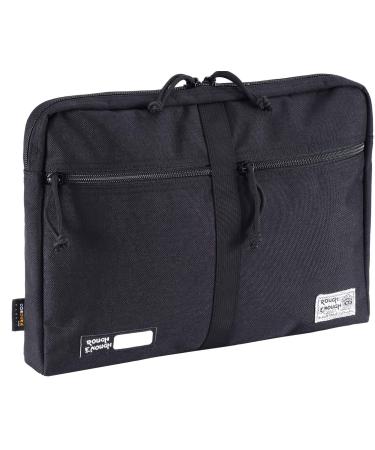 Rough Enough 13 14 inch Laptop Case Bag for Men EDC Tactical Notebook Organizer Pouch with Compartments for Mouse Power Adapter CablesTravel Cordura