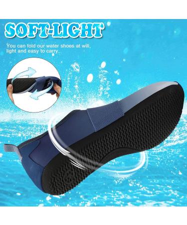 VIFUUR Water Shoes - Barefoot Aqua Socks for Yoga, Beach, Swim - Fogblue - Size 7.5-8.5 Women/6-7 Men - Buy Online on SooperMarket.com