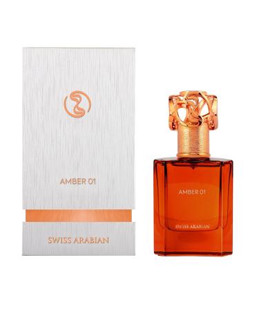 Swiss Arabian Amber 01 - Luxury Products From Dubai - Long Lasting Addictive Personal EDP Spray Fragrance - Seductive Signature Aroma - 1.7 Oz - Buy Online on SooperMarket.com