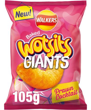 Walkers Crisps Wotsits Giants Prawn Cocktail Snacks 105g (Case of 9) (Pack of 2) - Buy Online on SooperMarket.com