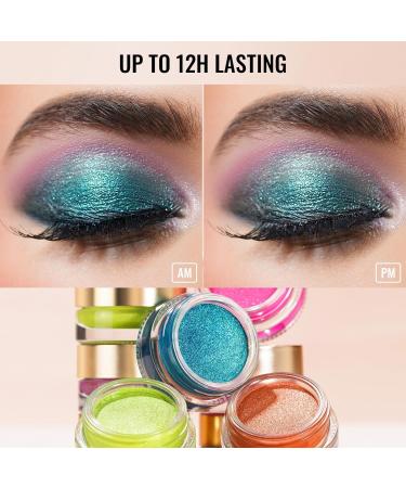 Oulac Glitter Eyeshadow Blue | Waterproof Elder Duo Highlighter | Vegan & Cruelty-Free | Durable Transparent Finish - Buy Online on SooperMarket.com