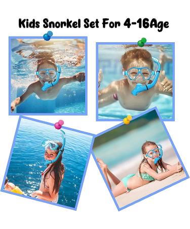 Tongtai Kids Snorkeling Gear Set - Snorkel Mask & Dry Snorkel - Light Blue - Buy Online on SooperMarket.com