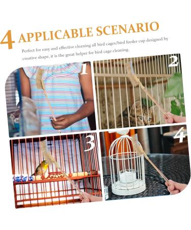 PRETYZOOM 1 Set Bird Cage Cleaning Brush Metal Cleaner Bird Brush Cleaning Bird Cage Accessories Bird Supplies 24X3X2CM As Shown - Buy Online on SooperMarket.com