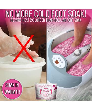 Jelly Pedicure Foot Soak for Dry Cracked Feet - Moisturizing Spa Pedi Soak with Damascus Rose - Foot Bath Salts for Relaxation - Foot Gel for Sore Feet - Buy Online on SooperMarket.com