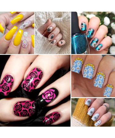 SPOKKI 10 Piece Nail Art Plate Set - Stamping Kit with Templates & Scraper for Perfect Manicures - International Shipping Available - Buy Online on SooperMarket.com