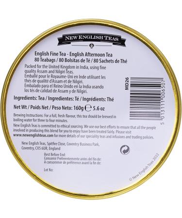 New English Teas Lavender Vintage Floral Tea Caddy with 80 English Afternoon Teabags - Buy Online on SooperMarket.com