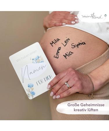 Mintkind Milestone Cards for Pregnancy | 32 Floral Baby Bump Photo Cards | Perfect Gift for Expectant Mothers | Announce Pregnancy - Buy Online on SooperMarket.com