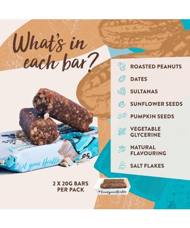 Squirrel Sisters - Peanut Caramel Natural Protein Bar (16 x 40 g) No Added Sugar Plant-Based Vegetarian Vegan Gluten-Free Energy Snack with Peanuts Dates Sultanas Sunflower & Pumpkin Seeds - Buy Online on SooperMarket.com