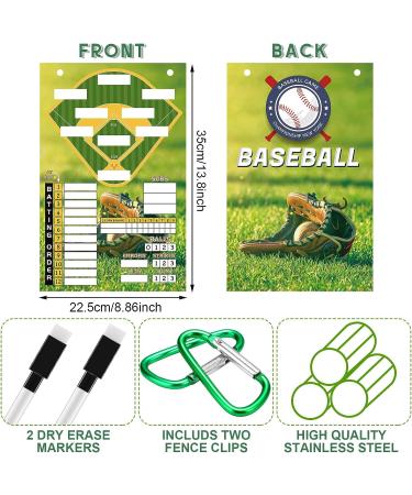 Magnetic Baseball Dugout Board Set - 100 Lineup Cards, 80 Tabs, 2 Hooks, 2 Markers - Coach Display for Softball/Baseball Game - Buy Online on SooperMarket.com