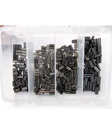 Mini Copper Double Barrel Crimp Kit 100pcs Each .6.8,1.0,1.2mm 30-100lb Test