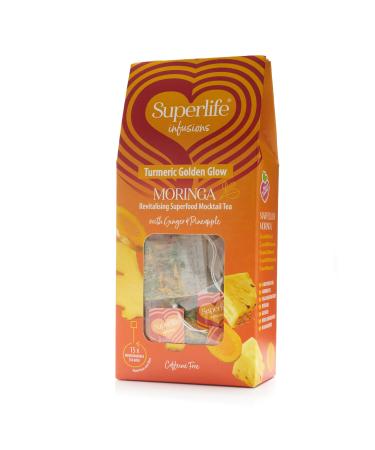 Superlife Infusions Moringa Infused Tea 15 Tea Bags Turmeric Golden Glow