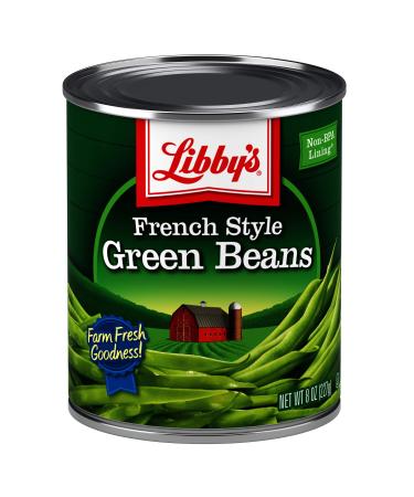 Libby's French Style Green Beans | 100% Green Beans | Classically Delicious, Mild & Subtly Sweet | Crisp-Tender Bite | No Preservatives | French Cut | Kosher | 8 ounce cans (Pack of 12)