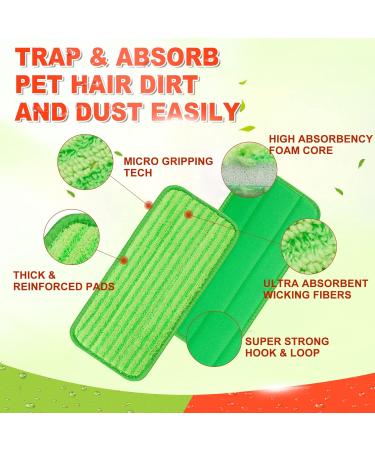 DAPPER Reusable Mop Pad Refills - 2 Pack Microfiber Pads for Swiffer WetJet Mop | Wet & Dry Floor Cleaning - Buy Online on SooperMarket.com