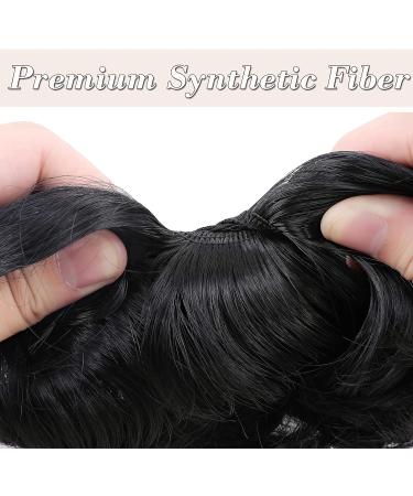 Jet Black Synthetic Hair Bun Extension - 45g Messy Updo Ponytail Scrunchie for Women - Buy Online on SooperMarket.com