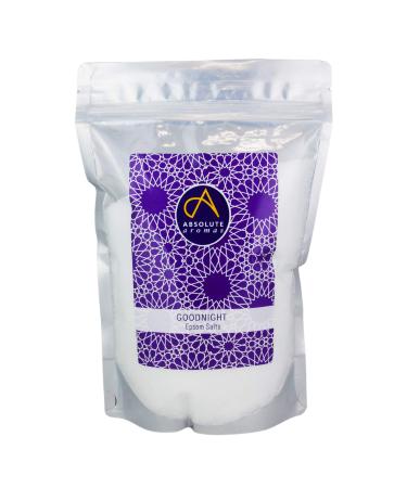 Absolute aromas goodnight epsom salt 1 kg - magnesium sulfate with 100% essential oils made of pure lavender chamomile and geranium 1 kg (1 Pack)