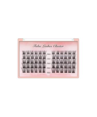 Cluster Lashes Mixed 10-12-14-16mm Individual Wide Stem False Eyelashes Natural Look Easy to apply Home DIY Eye Lashes Extensions (GYH02)