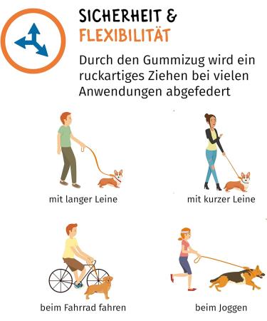 FLOXIK RULD DISCHESS Dog Small | Strong Elastic Linen Leash for Walking Jogging & Cycling - Perfect for Every Dog - Buy Online on SooperMarket.com