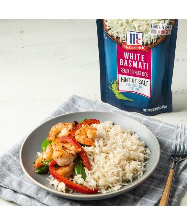 McCormick Hint of Salt White Basmati Ready to Heat Rice 8.8 oz - Pack of 6 - Buy Online on SooperMarket.com