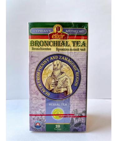 Bronchial Cyprian Herbal Tea | Upper and Lower Respiratory System | Lungs | Pure Natural Herbal Tea Grown in Europe (20 Tea Bags 40g) - Buy Online on SooperMarket.com