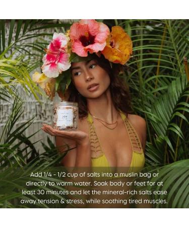 La Salt Co Joy Aromatherapy Bath Salt Soak | Pink Grapefruit & Ylang-Ylang Essential Oil | Energizing, Rejuvenating, Mood-Balancing | 16 oz - Buy Online on SooperMarket.com