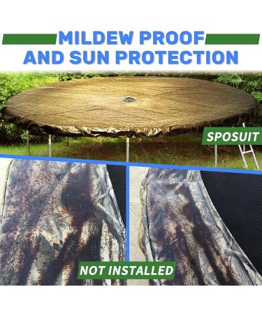 Sposuit 12/14/15ft Trampoline Cover - Rainproof UV Resistant Protection for Round Trampolines | Wear-Resistant Gravity Material | 12 FT - Buy Online on SooperMarket.com