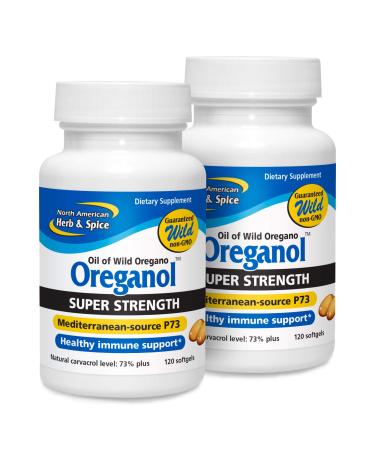 Super Strength Oreganol P73 120 caps - Pack of 2 - Immune System Support - Non-GMO Vegan Friendly 120 count (Pack of 2)