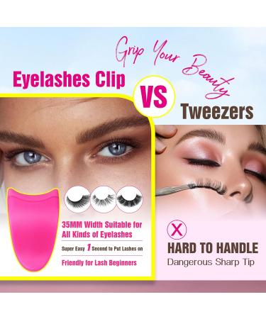 False Eyelashes Applicator Tool - Easy-to-Use Lashes Clip for Beginners | Plum Pinzas Para Pesta as - Buy Online on SooperMarket.com