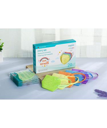EUROPAPA FFP2 Face Mask - 20 Pack Small Size 5-Layer Respiratory Masks Individually Packed EU 2016/425 Available in 5 Colors - Buy Online on SooperMarket.com