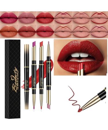 ChaneeHann 2-in-1 Lipstick & Liner Set - Matte Lipstick & Lip Liner Pencil Waterproof - Shaping Lip Liner for Girls (07 Bean Paste) - Buy Online on SooperMarket.com