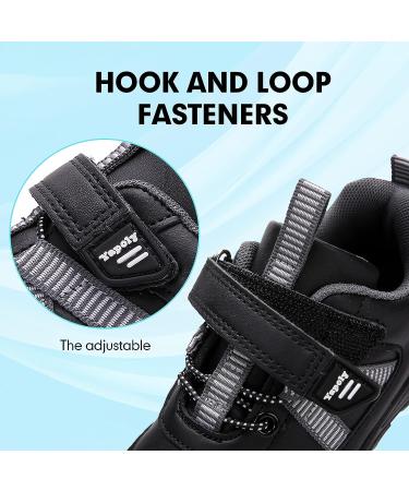 Yapoly Hiking Shoes for Boys and Girls - Waterproof Outdoor Athletic Shoes for Kids - Non-slip Trekking Shoes for Toddlers to Big Kids - Black - Buy Online on SooperMarket.com