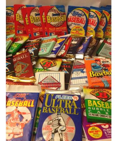 Lot of 60 Old Unopened Baseball Cards from Late 80s/Early 90s Packs - Buy Online on SooperMarket.com